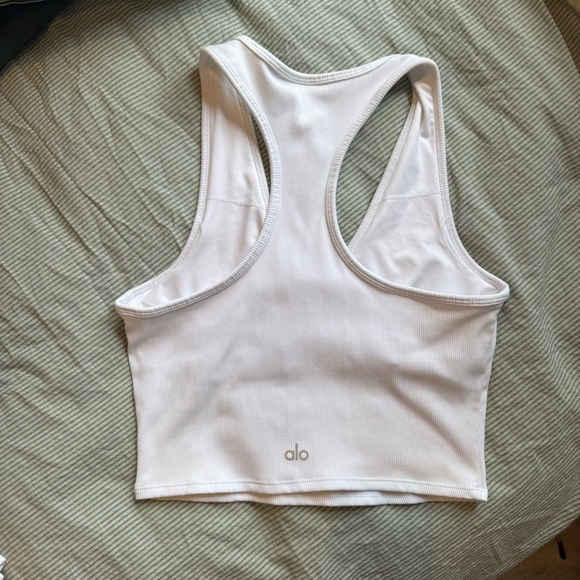 Alo Goddess Ribbed Cropped Racerback Tank - Picture 5 of 5